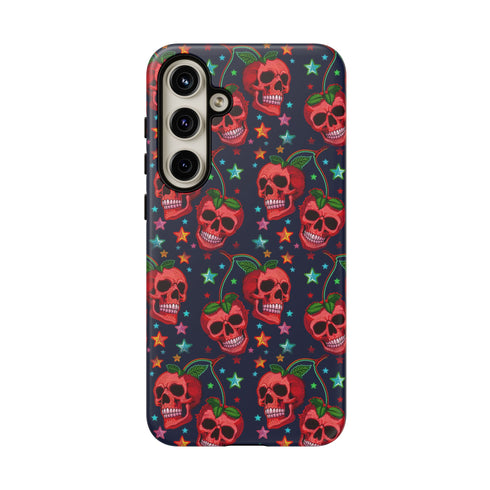 Red Cherry Skull Phone Case