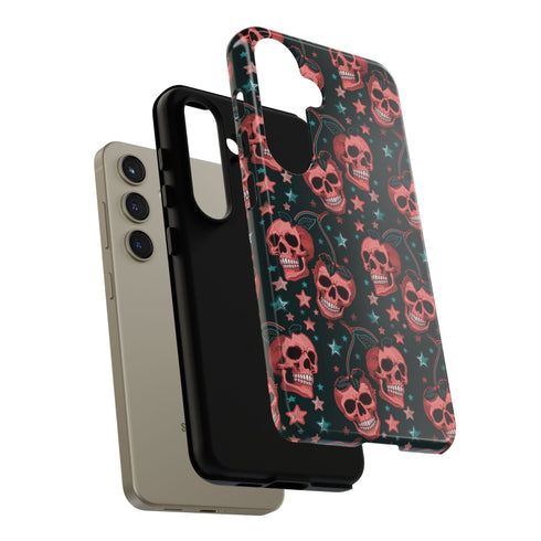 Pink Cherry Skull Phone Case