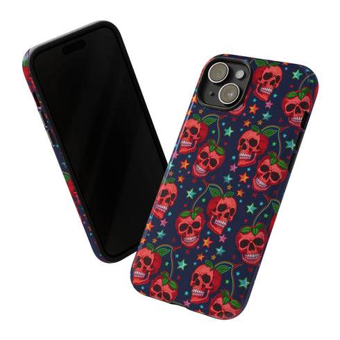 Red Cherry Skull Phone Case