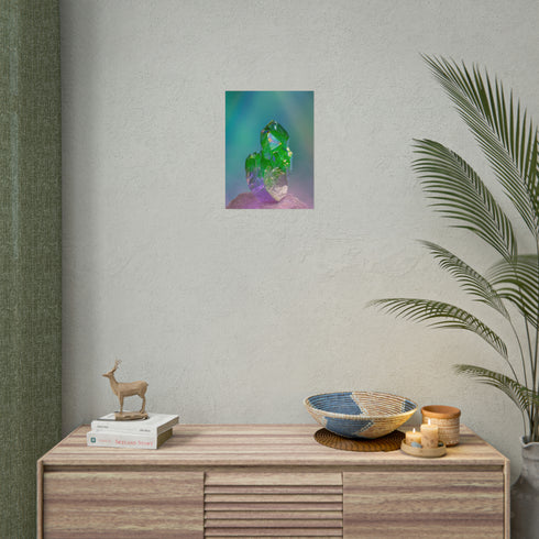 Raw Green Quartz Cluster Fine Art Print