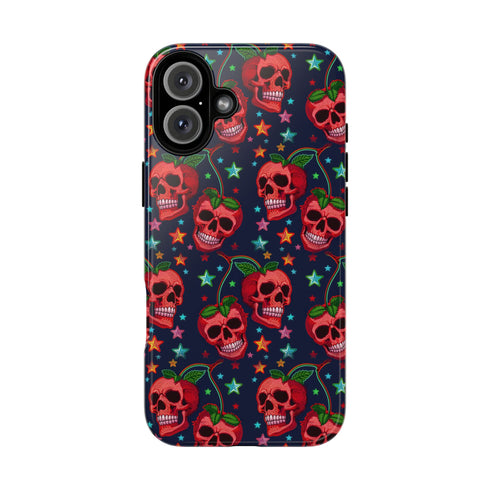 Red Cherry Skull Phone Case