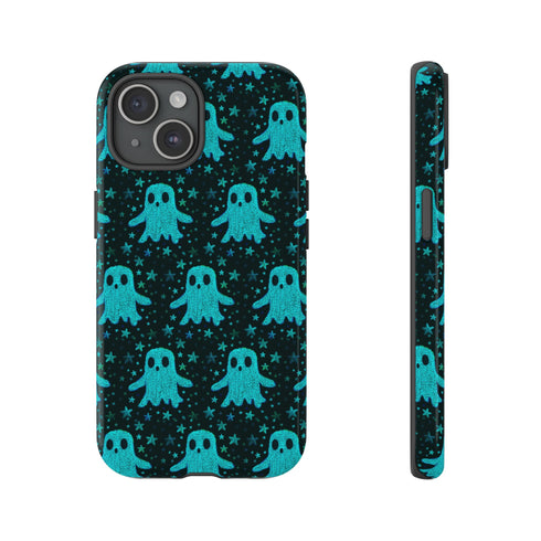 Blue Kawaii Ghost Phone Case