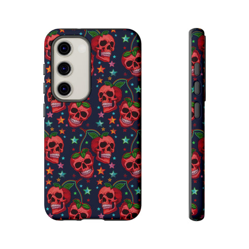 Red Cherry Skull Phone Case