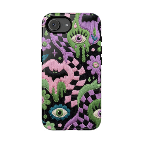 Pastel Goth Bat Faux Crochet Phone Case