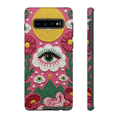 Maximalist Eye Cloud Faux Crochet Tough Case in Matte