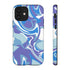 Blue Marble Swirl Phone Case in Blue