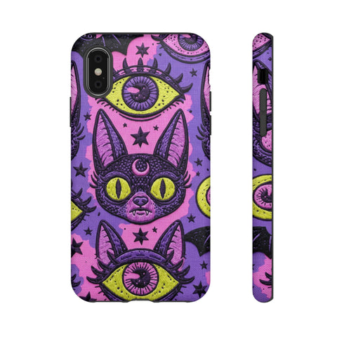 Pastel Goth Bat Faux Crochet Phone Case