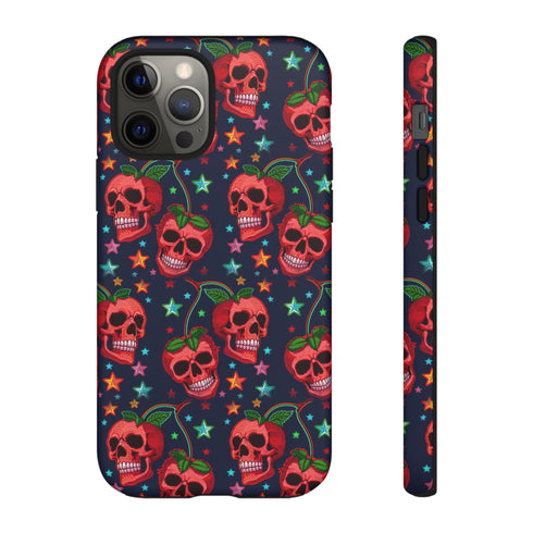 Red Cherry Skull Phone Case
