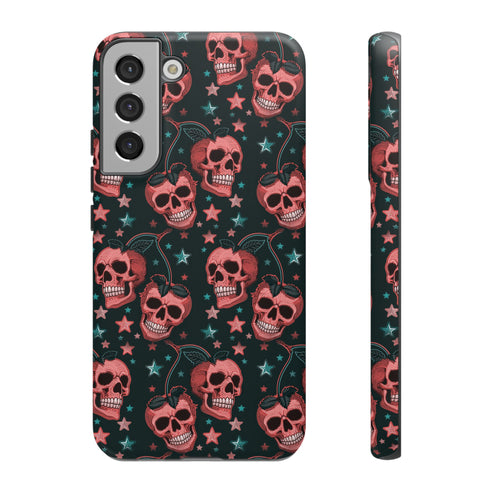 Pink Cherry Skull Phone Case