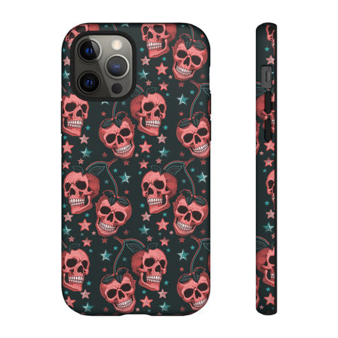 Pink Cherry Skull Phone Case