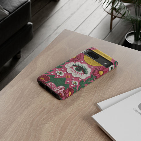 Maximalist Eye Cloud Faux Crochet Tough Case in Matte