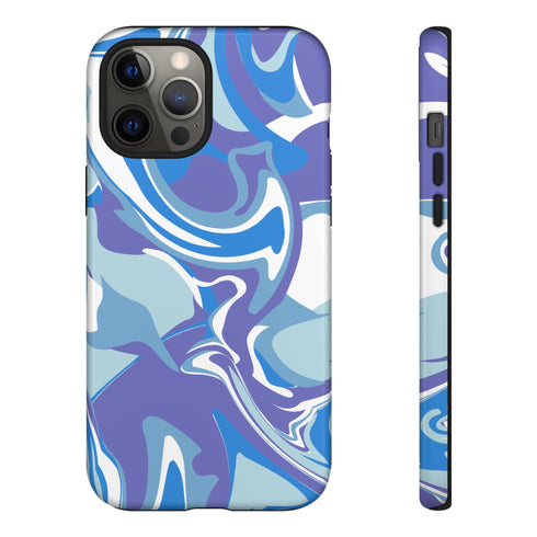 Blue Marble Swirl Phone Case in Blue
