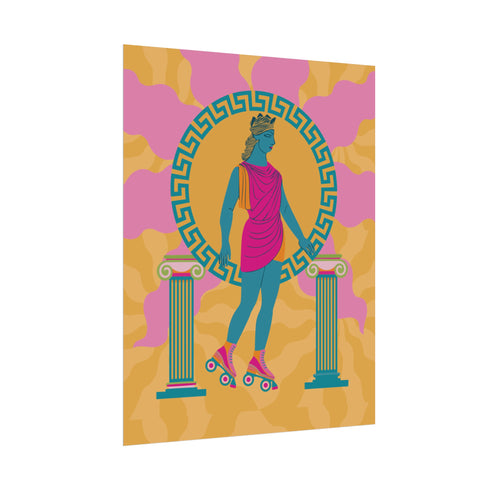 Roller Skating Goddess Art Print
