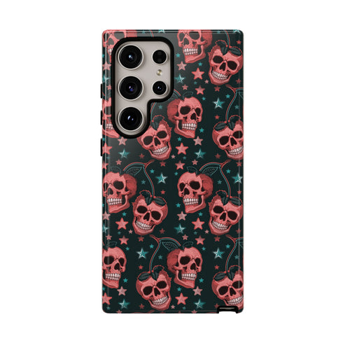 Pink Cherry Skull Phone Case