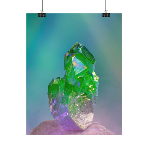 Raw Green Quartz Cluster Fine Art Print