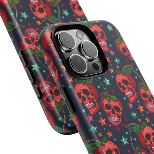 Red Cherry Skull Phone Case