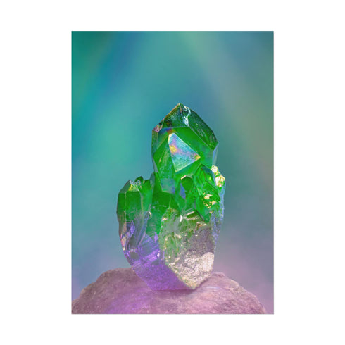 Raw Green Quartz Cluster Fine Art Print
