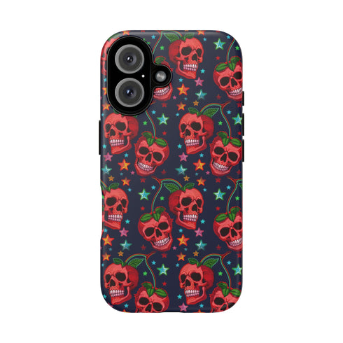 Red Cherry Skull Phone Case