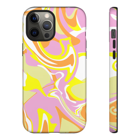 Marble Swirl Phone Case in Pink