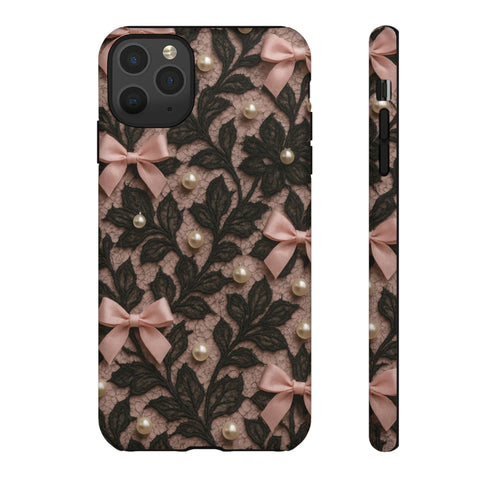 Lace & Pearls Coquette Phone Case