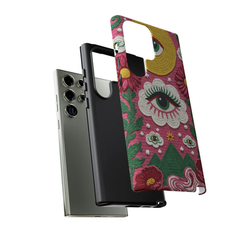 Maximalist Eye Cloud Faux Crochet Tough Case in Matte