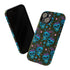 Skull Cherry Phone Case in Blue
