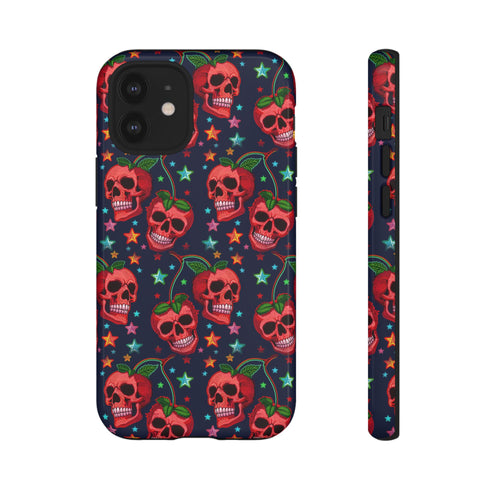 Red Cherry Skull Phone Case