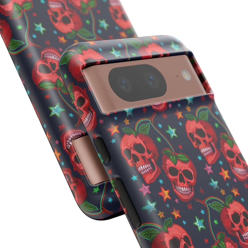Red Cherry Skull Phone Case