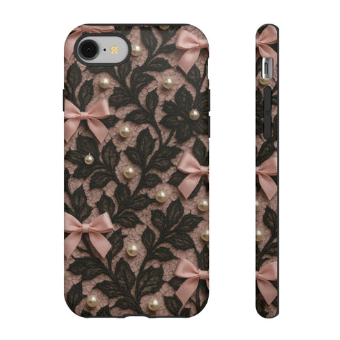 Lace & Pearls Coquette Phone Case