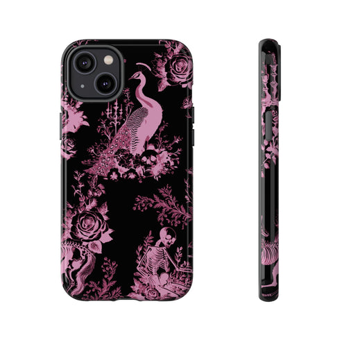 Gothic Peacock Toile Phone Case