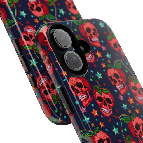 Red Cherry Skull Phone Case