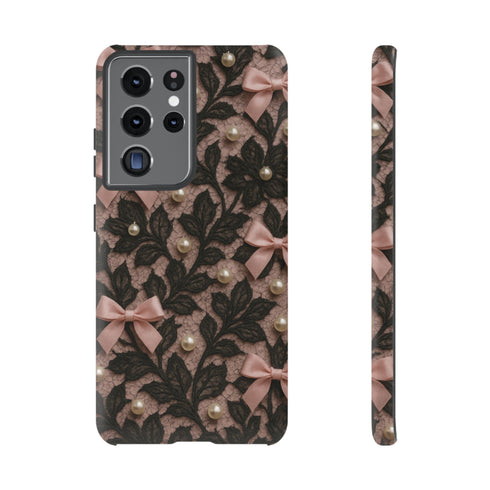 Lace & Pearls Coquette Phone Case