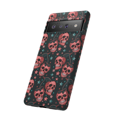 Pink Cherry Skull Phone Case