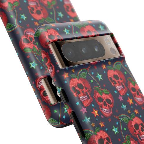 Red Cherry Skull Phone Case