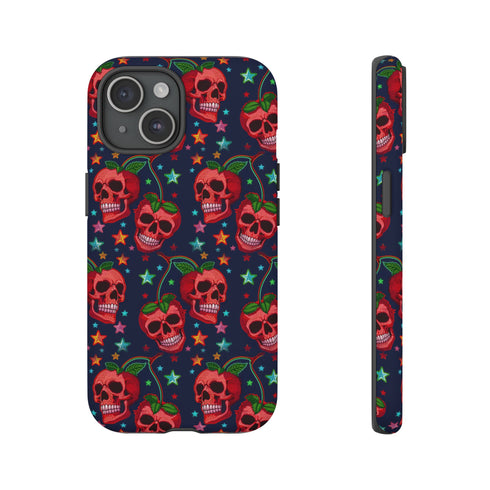 Red Cherry Skull Phone Case