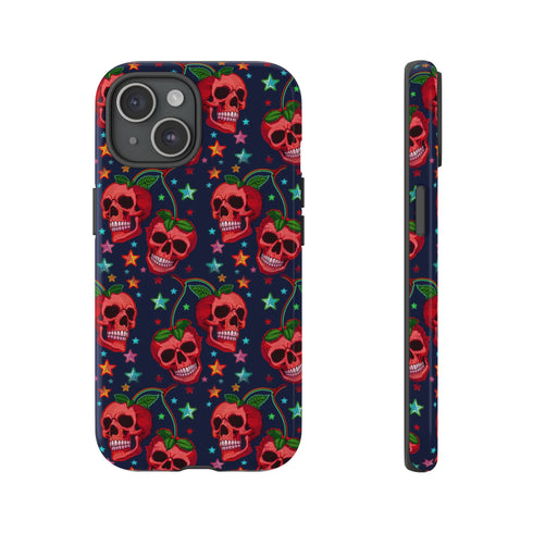 Red Cherry Skull Phone Case