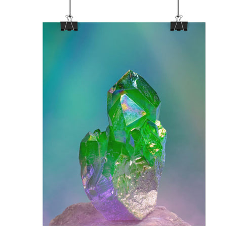 Raw Green Quartz Cluster Fine Art Print