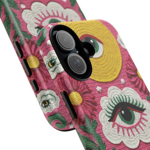 Maximalist Eye Cloud Faux Crochet Tough Case in Matte