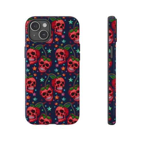 Red Cherry Skull Phone Case