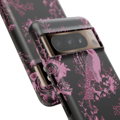 Gothic Peacock Toile Phone Case