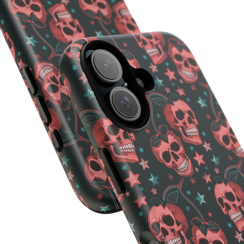 Pink Cherry Skull Phone Case