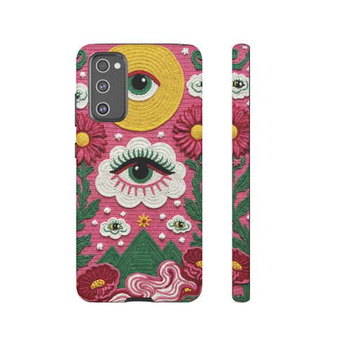 Maximalist Eye Cloud Faux Crochet Tough Case in Matte