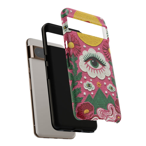 Maximalist Eye Cloud Faux Crochet Tough Case in Matte
