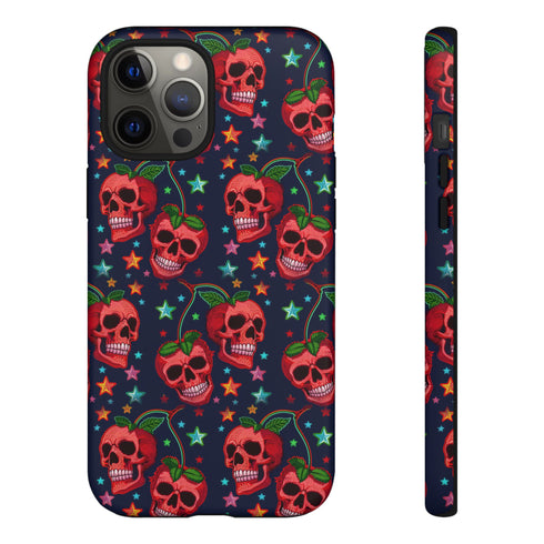 Red Cherry Skull Phone Case