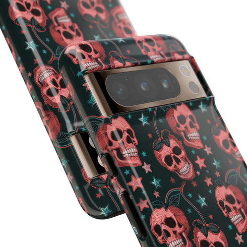 Pink Cherry Skull Phone Case