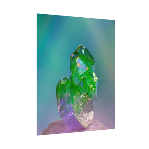 Raw Green Quartz Cluster Fine Art Print
