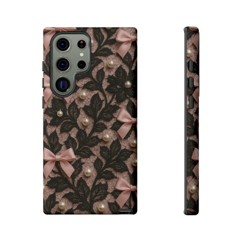 Lace & Pearls Coquette Phone Case