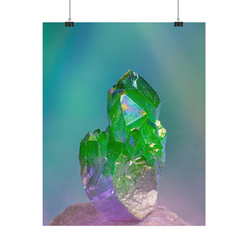 Raw Green Quartz Cluster Fine Art Print