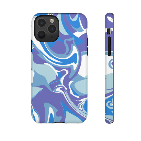 Blue Marble Swirl Phone Case in Blue