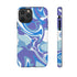 Blue Marble Swirl Phone Case in Blue